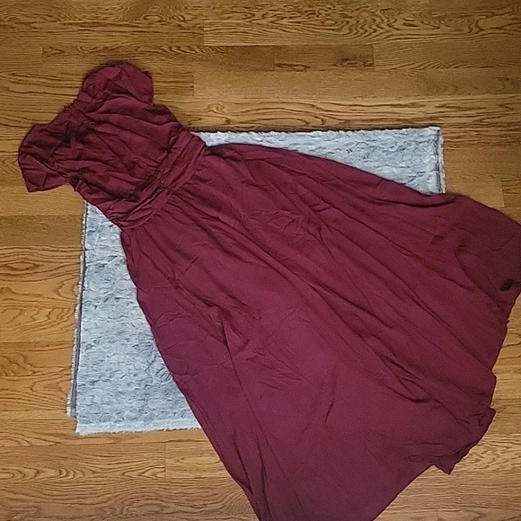 Cupshe Dark Red Maxi Dress, Women's Size Small, New With Tags! - Picture 9 of 9